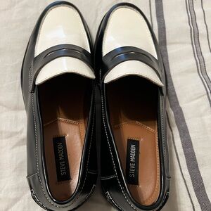 Steven Madden Natan Black/White Leather